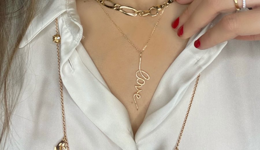 Diamond ‘Love’ Necklace