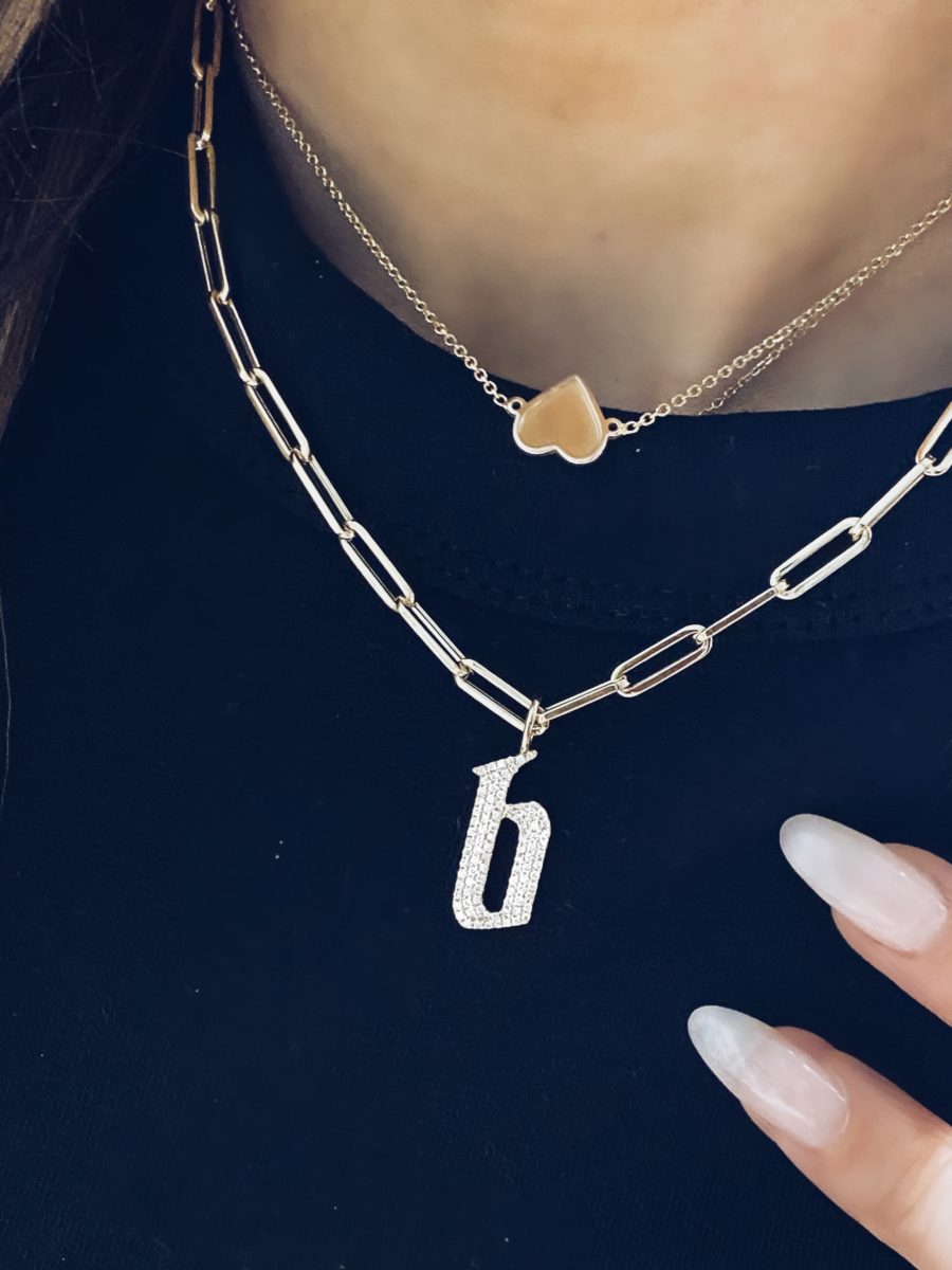 Large Gothic Initial Necklace